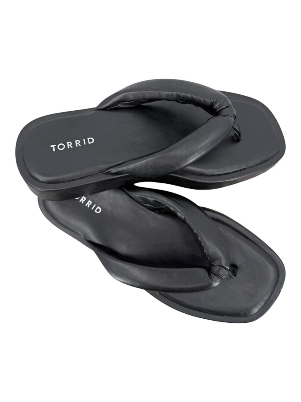 Torrid Black Padded Platform Flip Flop Sandals Women's Size 10WW Extra Wide NWOB